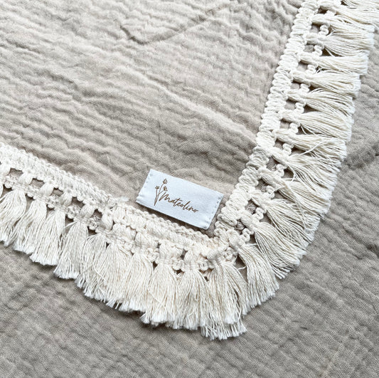 Boho Musselintuch 'BEIGE'